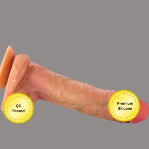 8 Inch Pink Head Realistic Dildo with Suction Cup – Dual Layer Silicone