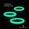 3 Pcs Glowing Silicone Cock Rings
