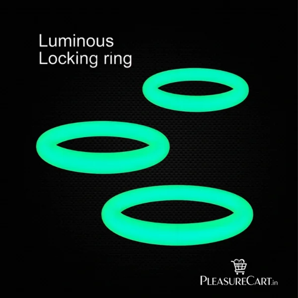 3 Pcs Glowing Silicone Cock Rings