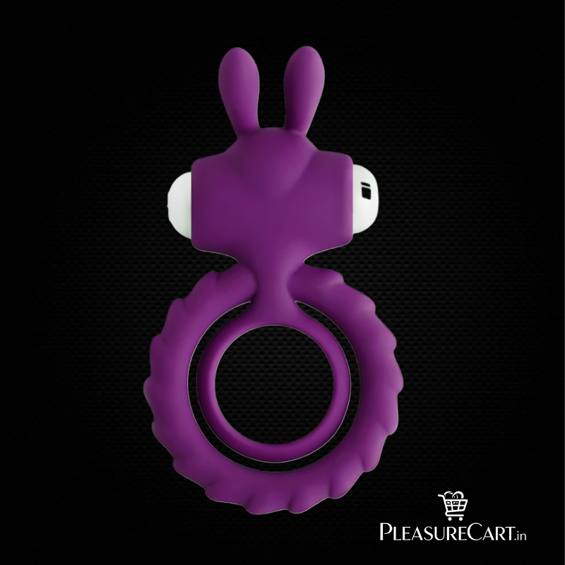 Rabbit Vibrating Delay Cock Ring for Men – Double Loop