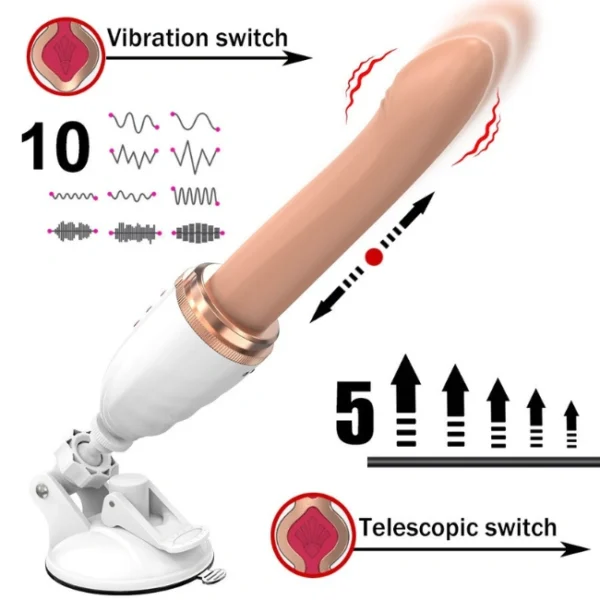 sexspielzeug für adventskalender 3XLR Electric Reciprocating Mechanism Sex Machine Telescopic Dildo Vibrator  Man main image 1