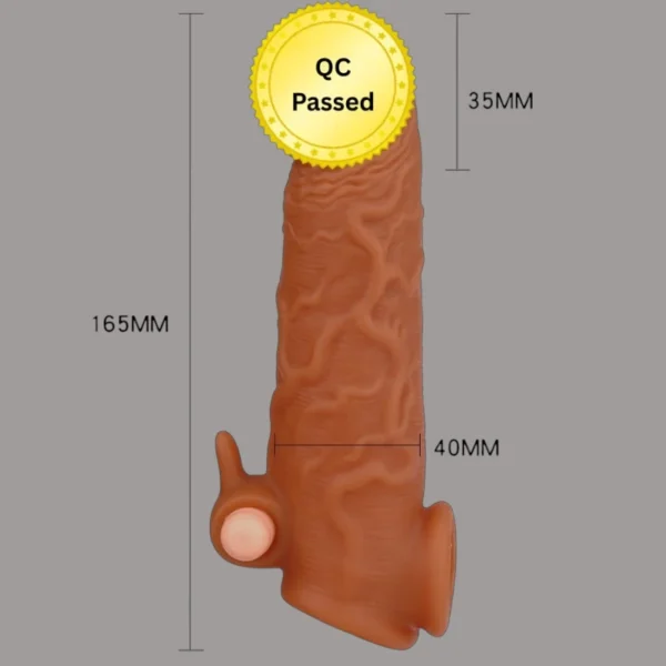 Vibrating Penis Sleeve with C-Spot Stimulator body-safe silicone