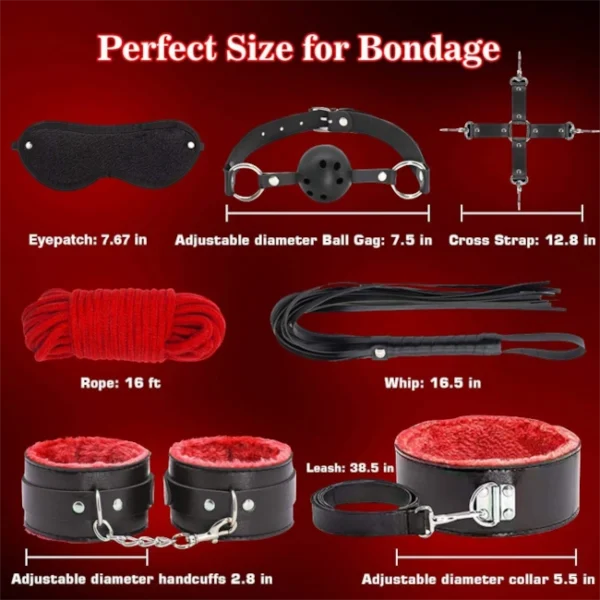 Premium 12-Piece Bondage & BDSM Kit for Couples-4