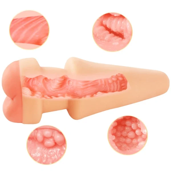 2-in-1 Large Anal Butt Plug & Male Masturbator-1