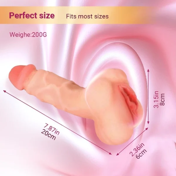 3-in-1 Realistic Pussy Masturbator, Dildo & Penis Extender(1)