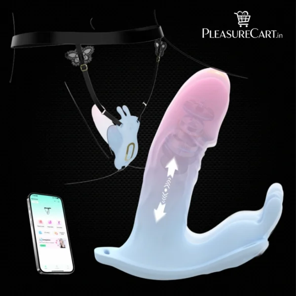 App-Controlled Thrusting Rabbit Vibrator