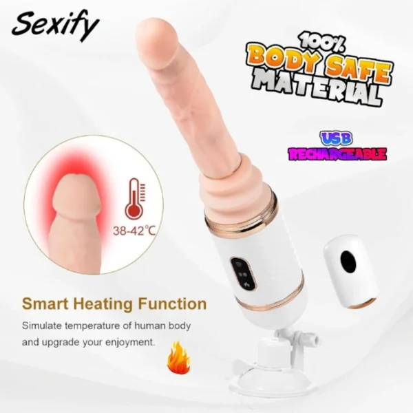 Automatic Thrusting Sex Machine with Heating & Remote -1