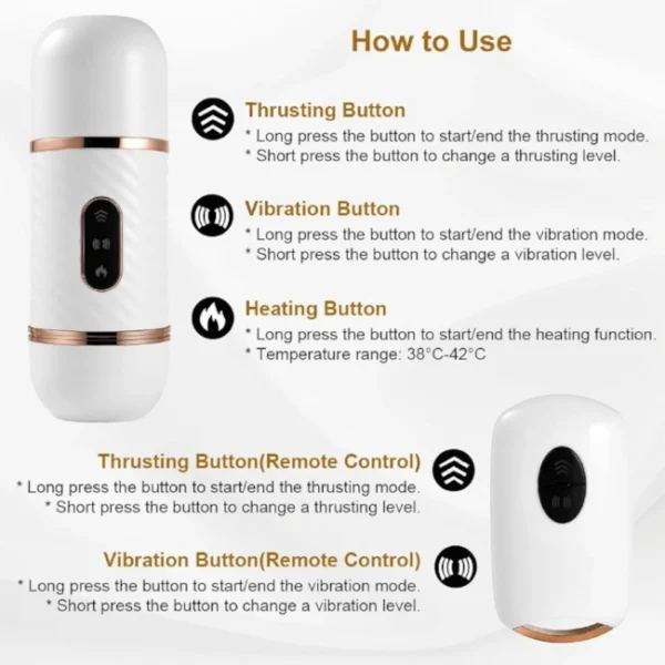 Automatic Thrusting Sex Machine with Heating & Remote-6