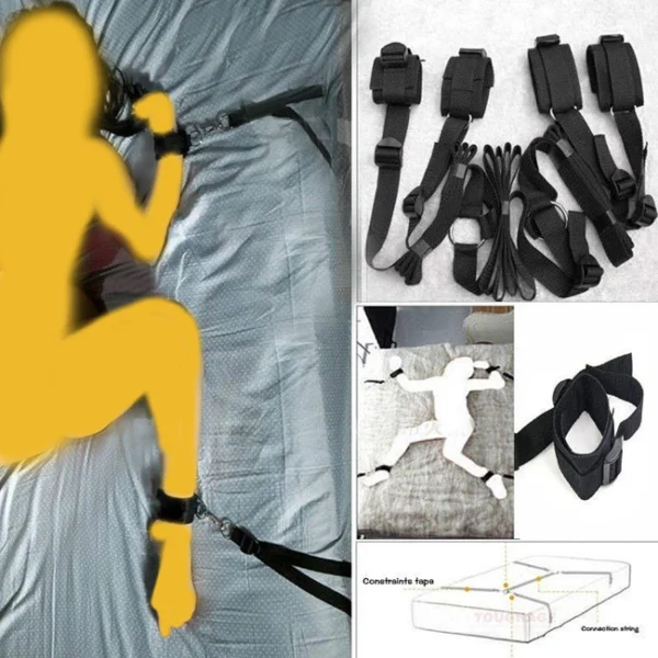 Bed Restraint Kit with Adjustable Straps-3