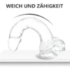 Crystal Clear Realistic Suction Cup Dildo-1