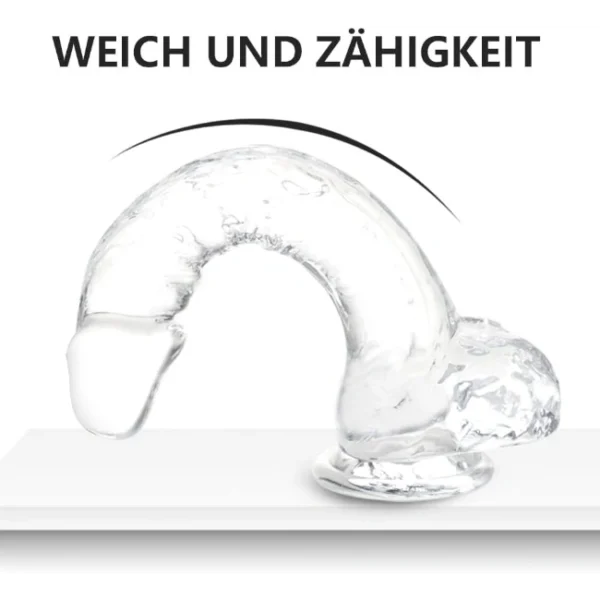 Crystal Clear Realistic Suction Cup Dildo-1