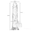 Crystal Clear Realistic Suction Cup Dildo-2