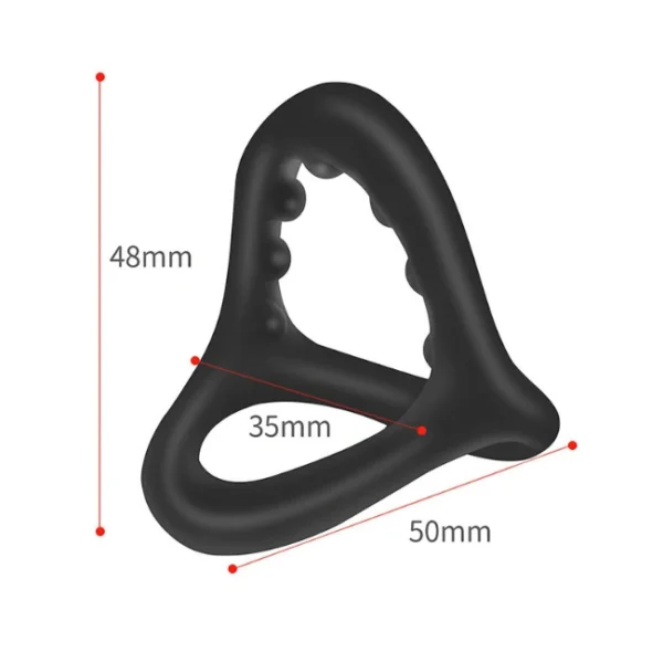 Delay Penis Ring with Textured Design-3