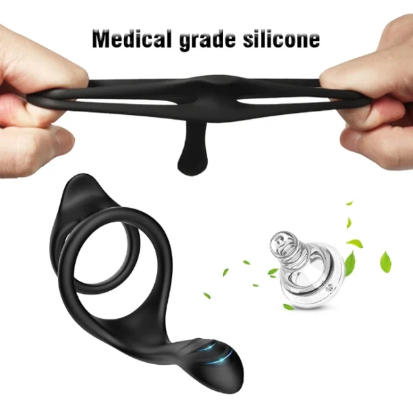 Double Loop Silicone Cock Ring-1