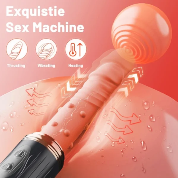 HeatWave 10-Mode Thrusting & Vibrating Dildo Machine-3
