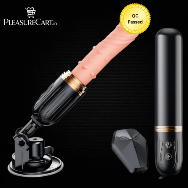 HeatWave 10-Mode Thrusting & Vibrating Dildo Machine body-safe material