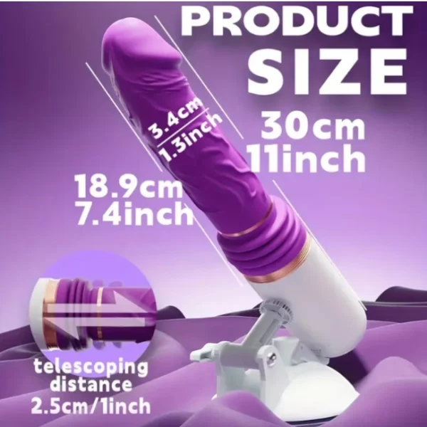 Telescopic Thrusting Dildo Machine with Suction Cup-1
