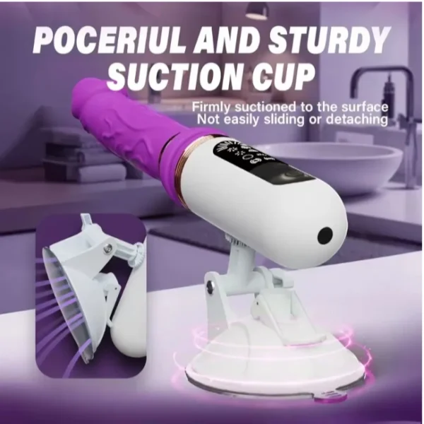 Telescopic Thrusting Dildo Machine with Suction Cup-4