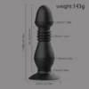 Thrusting Anal Vibrator with Remote – 10 Vibration Modes body-safe material