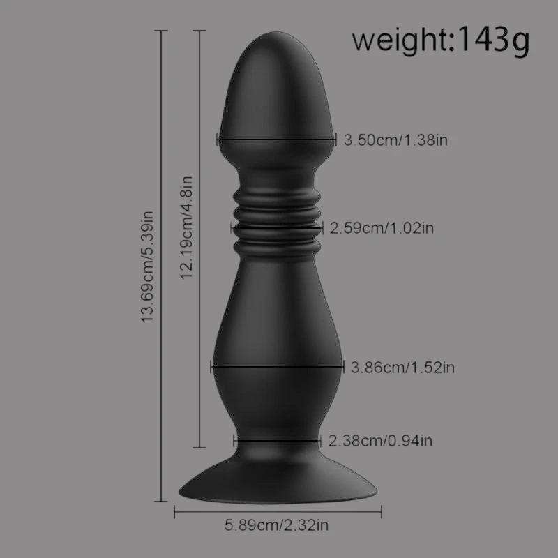 Thrusting Anal Vibrator with Remote – 10 Vibration Modes