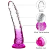 Transparent Veined Dildo with Suction Cup-2