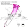 Transparent Veined Dildo with Suction Cup-3